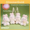 Cute Rabbit Plush Toy Keyring With Soft Fabric Material For Daily Use And Decorations