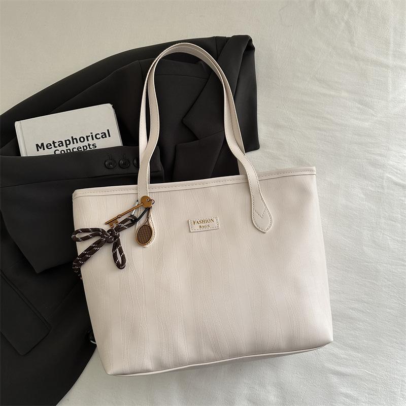 Large-capacity Bag Women's 2025 New Leisure Work Shoulder Bag High-texture College Student Class Commuting Tote Bag