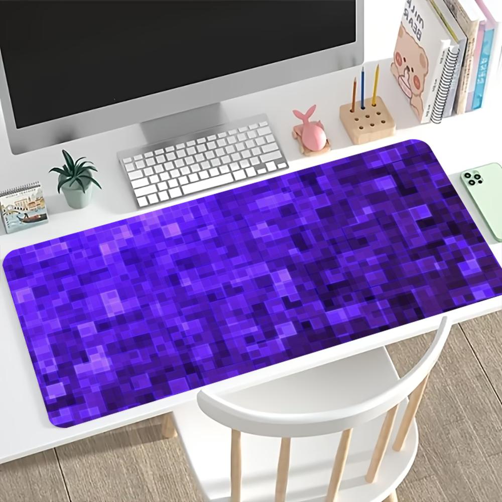 Vibrant Pixel Block GameStyle Geometric Art NonSlip Rubber Mouse Pad For Accurate Mouse Control Gaming Laptop Desktop Work