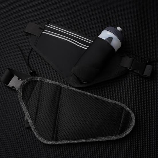 Hydration Waist Bag Waterproof Waist Pack with Water Bottle Holder Reflective Strips Adjustable Belt Fanny Pack for Running Hiking Cycling