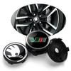 2025 Hot 4Pcs Aluminum Alloy Car Wheel Center Hub Caps Cover Rim Sticker Badge For Skoda Octavia 2 VII Fabia Rapid Superb Scala