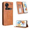 Кожаный флип-чехол для ZTE nubia Z70 Ultra Leather PU Phone Case противоударный прочный ретро-чехол