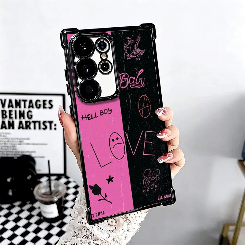 Чехол для телефона Lil Peep Hellboy Love с покрытием для Samsung Galaxy S24 S25 FE S26 Edge S23 Ultra S22 S21 Plus S20 Противоударный с подушкой безопасности