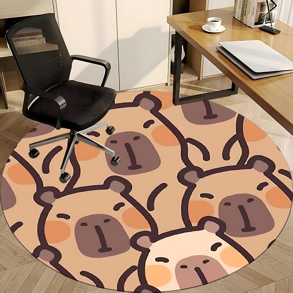 1pc Cute Bear Pattern Chair Carpet for Office Non-Slip Mat for Office - Decorative Floor Mat yy251030281