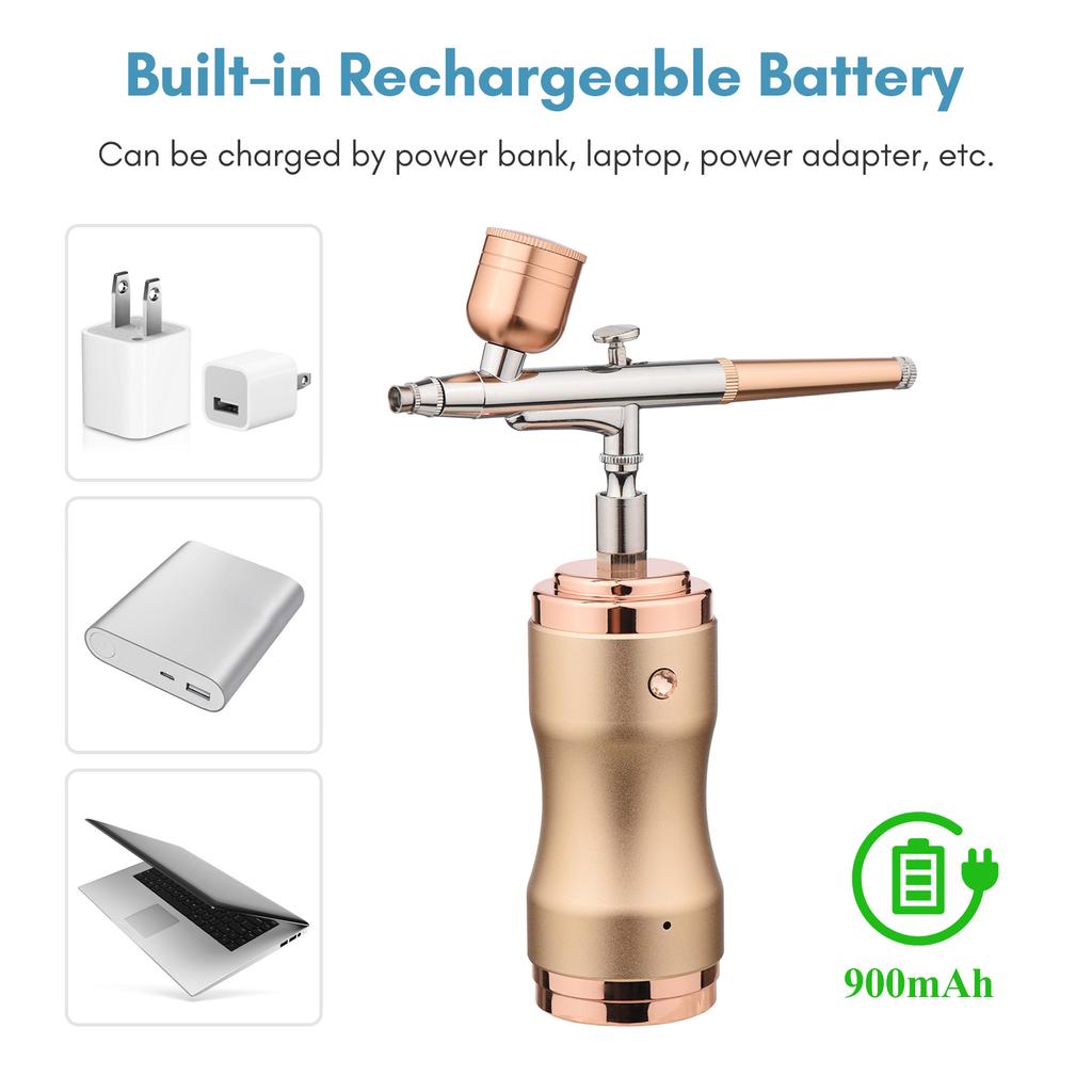 Портативный комплект аэрографа с компрессором Ручная беспроводная аэрограф-ручка DualAction 3 уровня