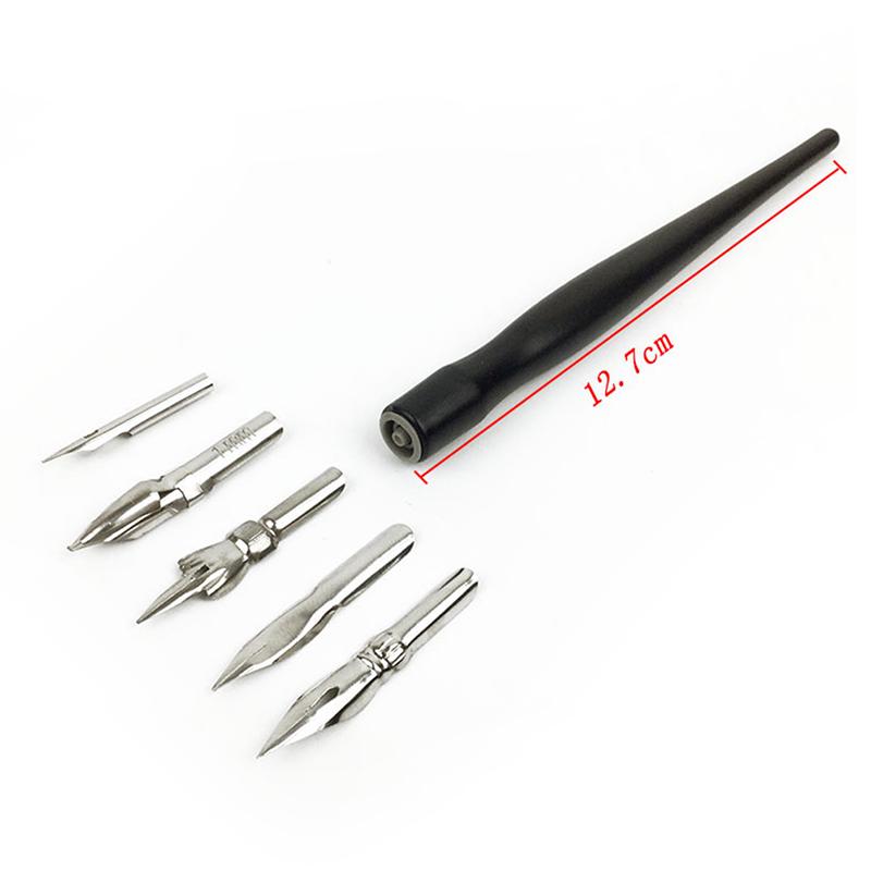 Набор ручек для рисования аниме с кончиком ручки, набор инструментов для рисования каллиграфии, набор инструментов с 5 наконечниками и 1 держателем