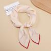 Fashionable New Versatile Headscarf Large Square Scarf Solid Color Scarf Women'S Simulated Silk Satin Scarf