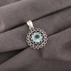 Wonderful Sky Blue Topaz Gemstone Jewelry, 925 Sterling Silver Pendant, Handmade Artisan Jewelry For Wedding Gift