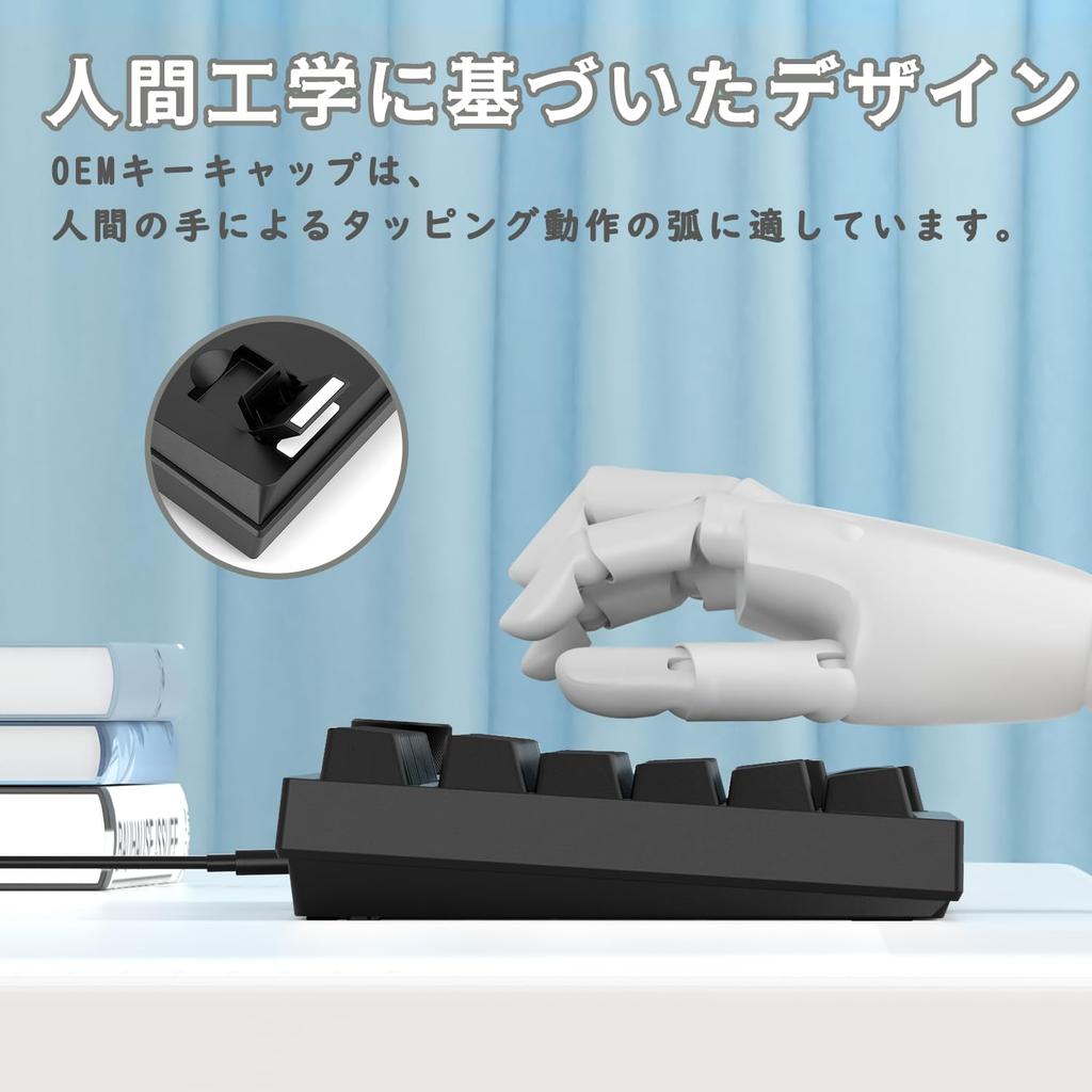 AK820 Wired Mechanical Keyboard Red Axis 82 Key Compact Gaming Keyboard Hot Swap Compatible Gasket Structure Backlit with Knob USB Connection DIY