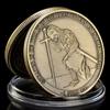 I Can Do All Things Antique Bronze Plated Challenge Coins Featuring A Kneeling Knight Templar and Philippians 4:15 Honor Coin