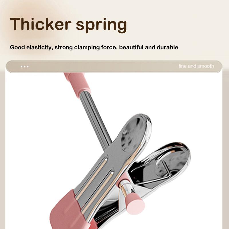 Windproof Metal Hanger For Clothes Home Pants Coat Non-Slip Drying Hangers With Adjustable Clips Closets Storage Organizer