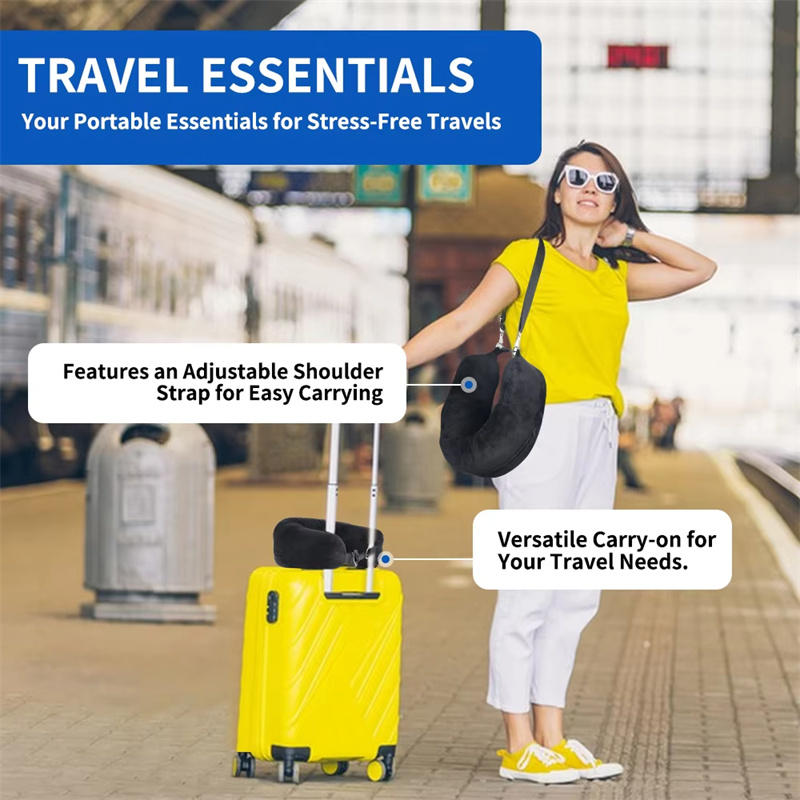 Дорожная подушка для шеи с наполнителем из одежды U-образная наволочка Дополнительная сумка для хранения Бархатный чехол для подушки для шеи для путешествий на самолете Вздремнуть