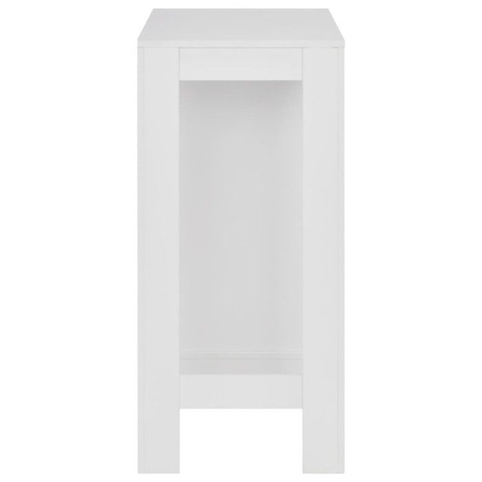 VidaXL Bar Table with Shelf White 110x50x103 Cm