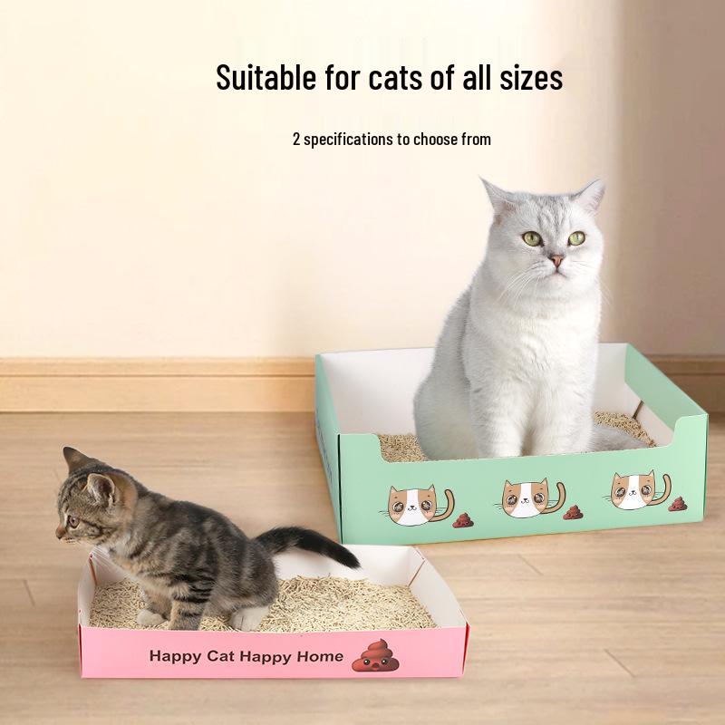 Складной одноразовый лоток для кошачьего туалета для путешествий и использования на открытом воздухе