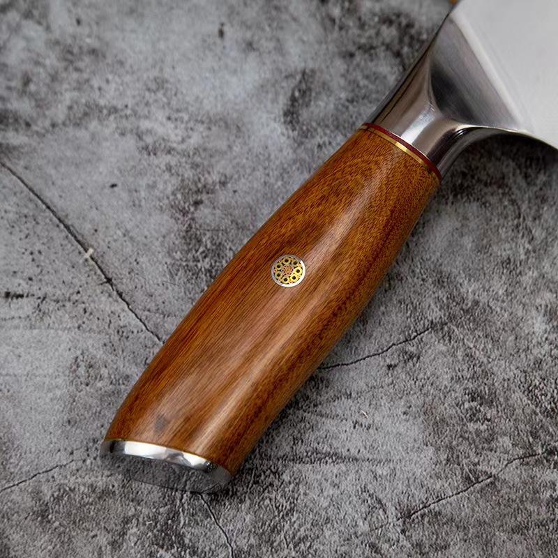 Chopper Knife M390 Core 3 Layers Clad Steel Blade Sharp Chef Cleaver Slicing Kitchen Knives Meat And Poultry Tools Wood Handle