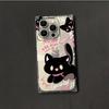Transparent Square Back Tube Case Casing Protection For iPhone 13 14 Pro Max 15 Plus 12 11 16 ProMax Anti-Oxygen,Funny Cat Pattern