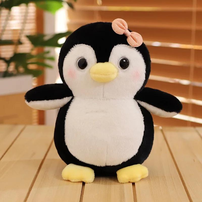 20-25 см милый пингвин в шарфе с бантом плюшевые игрушки кукла мультяшная мягкая подушка для дивана детская подушка для сна