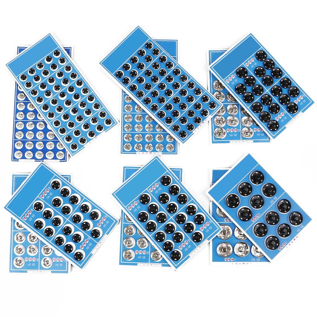 Small Metal Snap Fasteners Press Button 8/12/16/18/20mm Black Silvery Clothing Accessories Sewing Embedded Buckle