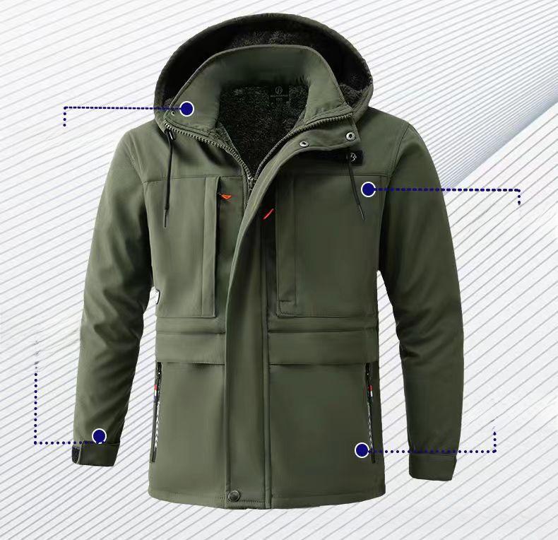 Утепленный камуфляжный рабочий костюм – прочный, морозостойкий, теплый из хлопка для осени/зимы