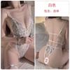 Women's Lace Backless Comfy Bodysuit Costume Set