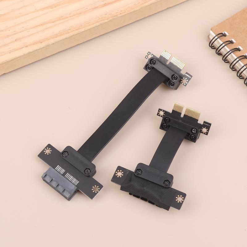 Pcie 3.0 X1 Riser Cable 90° Right Angle Extension Cable High-Speed Pci Express 1X Riser Card Ribbon Extender