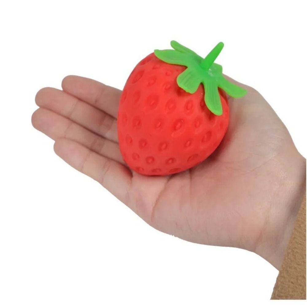 Fruit Ball Strawberry Squeeze Toy Strawberry Fruit Ball Pinch Music Toys  Children Toys
