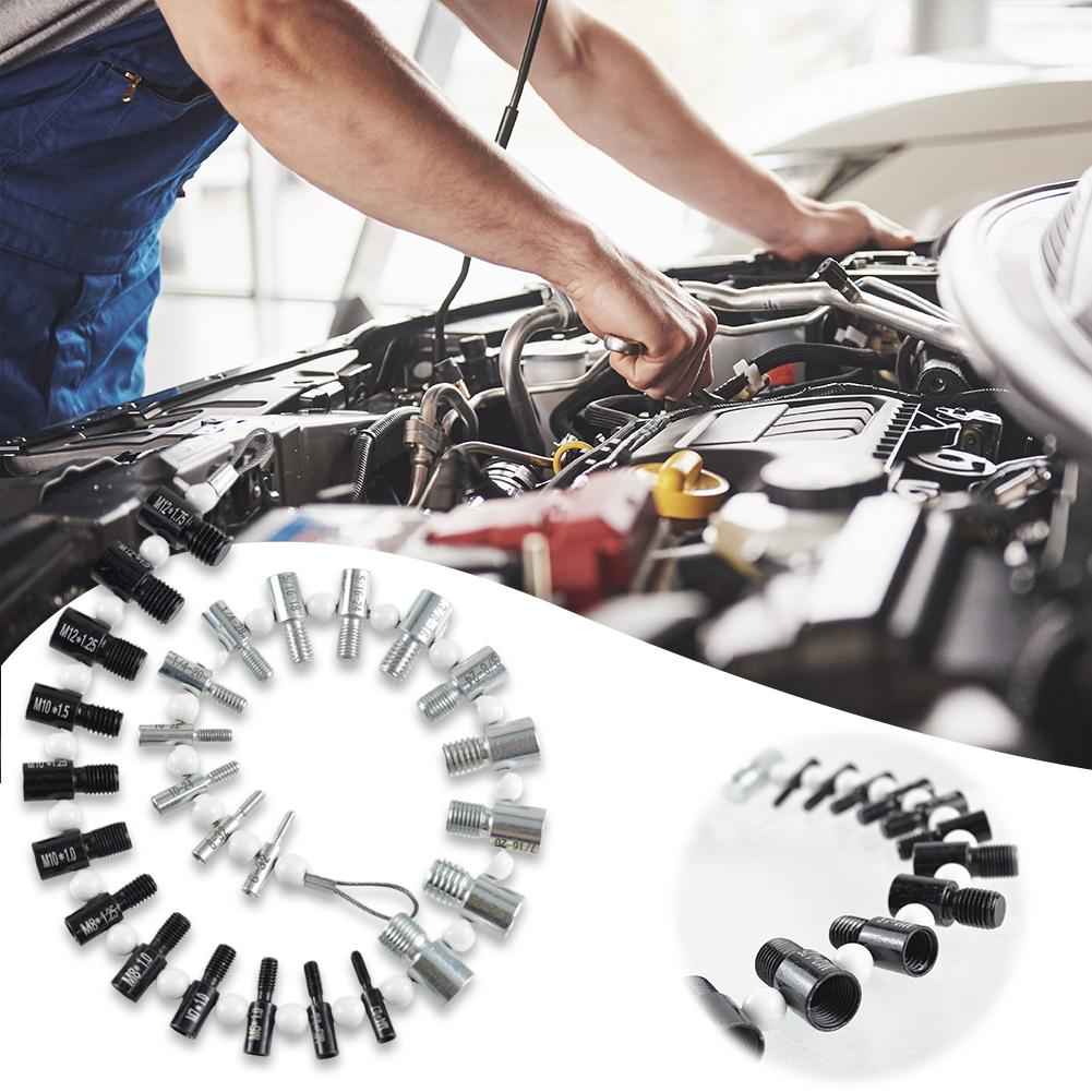 Тестер дюймовой и метрической резьбы 23 дюйма и 21 метрический размер. Прибор для проверки резьбы болтов, гаек и винтов. 26 калибров с наружной/внутренней резьбой.