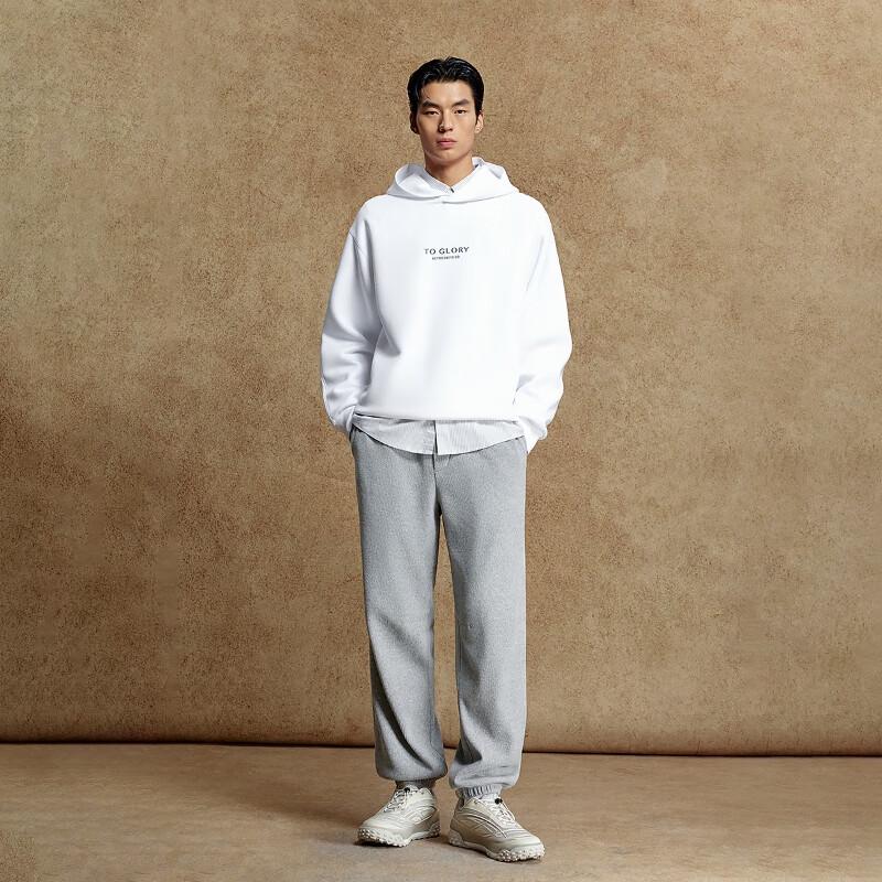 JACK&JONES Men's Letter Print Loose Fit Hooded Sweatshirt 225333083