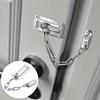 1pc Security Door Chain Home Office Lock Guard Latch Stainless Steel Silver Sliding Fastener For Home Door Lock Hardware