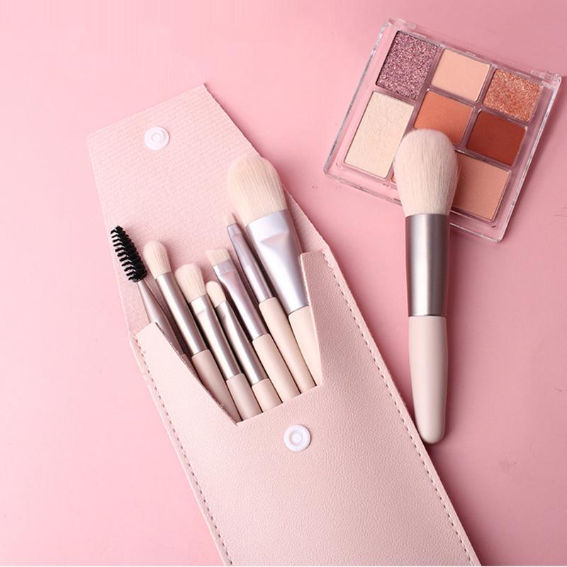 Набор из 8 мини дорожных портативных кистей для макияжа, кисть для растушевки, инструмент для макияжа