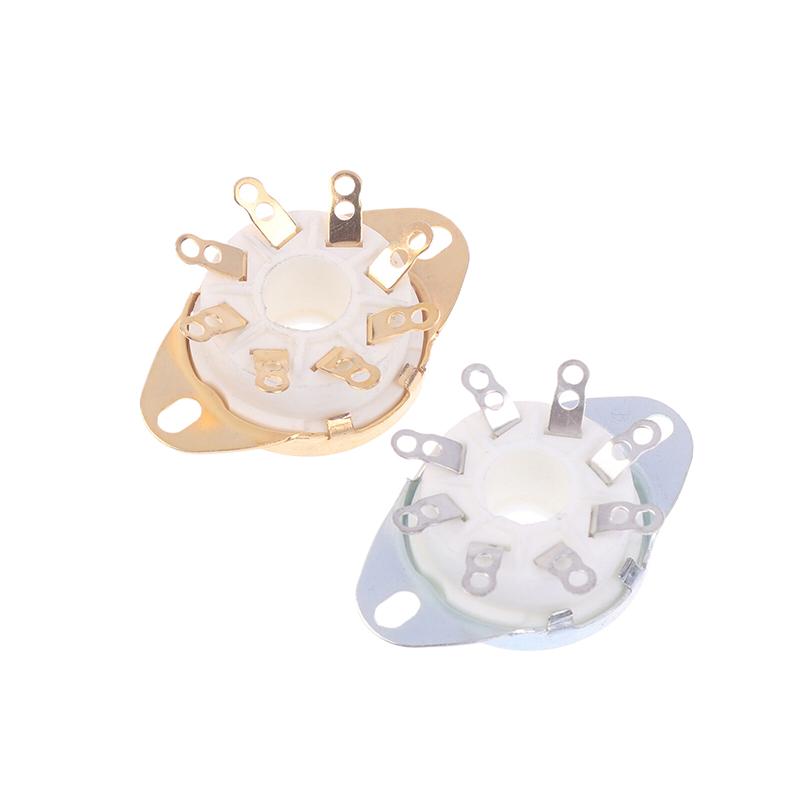 1 шт., 8-контактный Gzc8-Y-6, восьмеричная ламповая розетка, керамическое основание клапана, разъем для Kt88/6550/El34/6P6P/6V6/6N8P/6Sn7, аудиоусилитель Diy