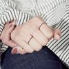 Тонкое штабелируемое кольцо 1 мм, кольцо-ободок из нержавеющей стали с покрытием из розового золота 14 карат для женщин, девушек CDN