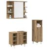 VidaXL Ensemble De Meubles Salle De Bain 3 Pcs Bois D'ingénierie, Armoire De Salle De Bain, Placard De Salle De Bain, Meuble 3328568