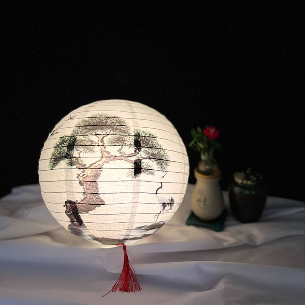 Lampshade Paper Lamp Round Hanging Lantern Ball Holiday Supplies Paper Lantern New Year