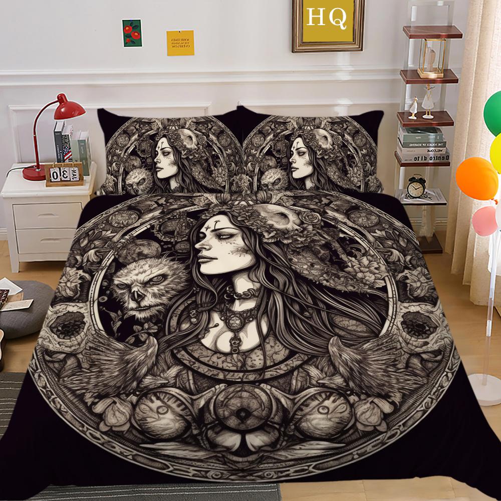Красота черепа с принтом пододеяльник двойной размер из микрофибры подростков крутой модный домашний текстиль высокого качества