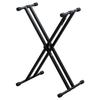 Kikutani X-Shaped Keyboard Stand, Assembly Type, Black, KS-29WA BLK