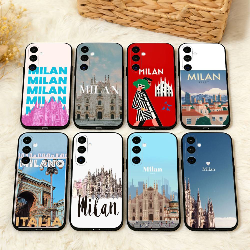 Чехол для телефона Милан для Samsung A73,72,71,A52,51,40,41,A22,A32,31,A13, Мягкий черный корпус