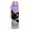 1PC Siamese Cat Sleep Cozy Print 750ml Color Plastic Sports Water Bottle Leakproof Flip Straw Lid Suitable for Sports Office Home Use
