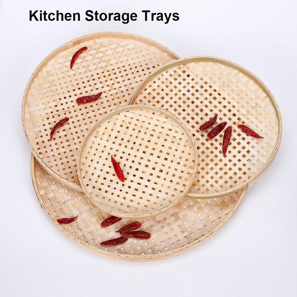 6 Размеров Плетеная Бамбуковая Сито-Плотик Ручной Работы DIY Декоративная Корзина для Фруктов Хлеба Декор Дома