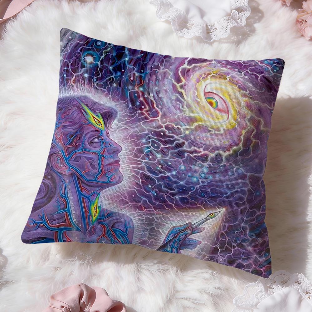 Психоделическая наволочка Alex Grey Trippy, премиальный комфорт, двусторонняя, дизайн «два в одном» для любой комнаты и салона автомобиля