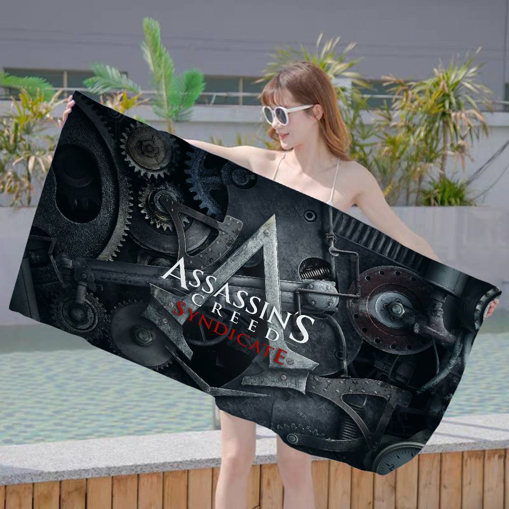 Игра A-Assassins C-Creeds Микрофибровое пляжное полотенце Впитывающее Быстросохнущее Мягкое Для йоги Плавание Курорт Полотенце для альпинизма