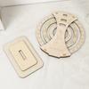 Wooden Block Calendar Reusable Disk Calendar Time Record Card Perpetual Calendar Aesthetic Desk Decor Wooden Desk Decoration