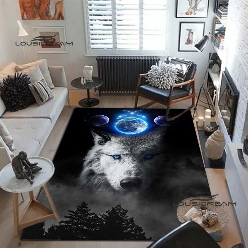 Волк искусство ковры и ковер 3D печать ковер с изображением животных напольный коврик для гостиной спальни большой площади мягкий ковер ковер для детской комнаты