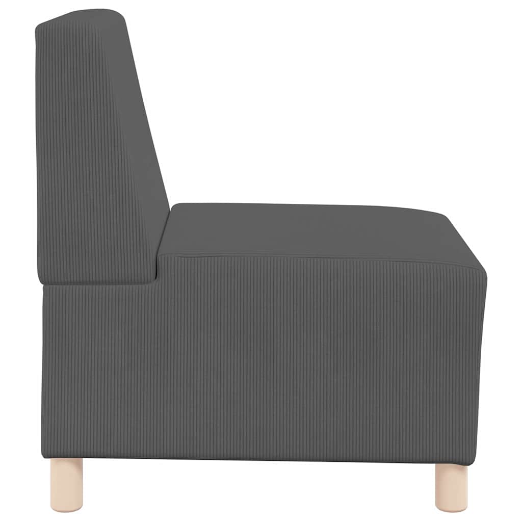 Modular Armless Sofa 2 pcs Dark Grey 55 x 74 x 82 cm
