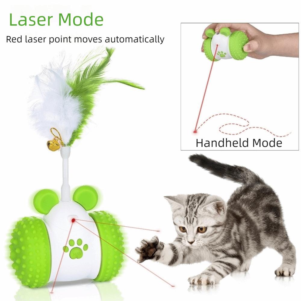 2 Play Mode Automatic Mouse Car Cat Toy Infrared Laser Cat Teasing Toy Interactive Game