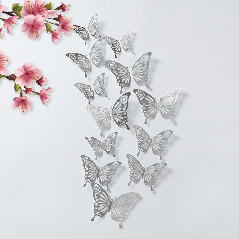 3D Наклейки на стену в виде бабочек - Высококачественный однослойный ПВХ Аксессуары для домашнего декора