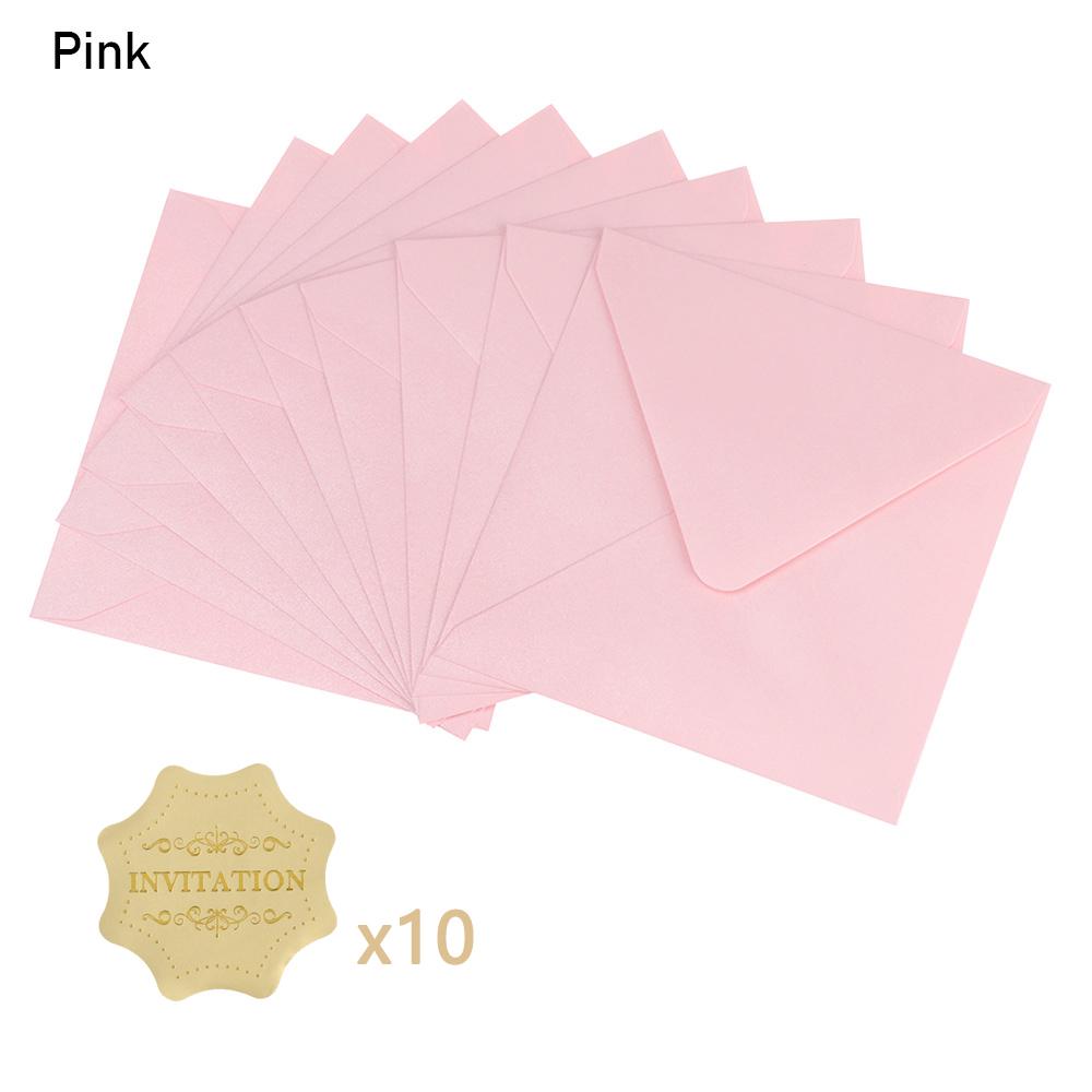 Школьные принадлежности Разноцветные квадратные бумажные конверты Поздравительная открытка Сумка-конверт в перламутровой бумаге