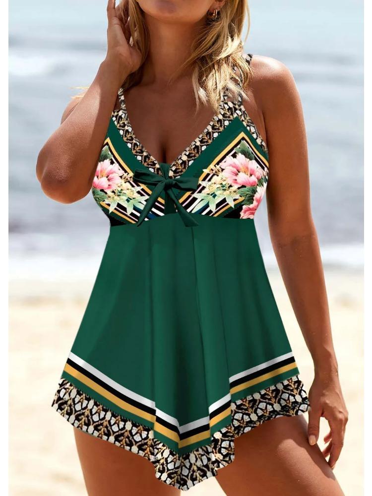 Летний сексуальный женский комплект бикини, модный купальник для бассейна, ретро-полосатый купальник-комбинезон с принтом S-6XL