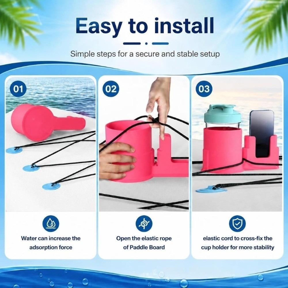 2 in 1 Kayak Cup Holder Storing Function Stand Up Paddleboard Cup Holder Water Activities