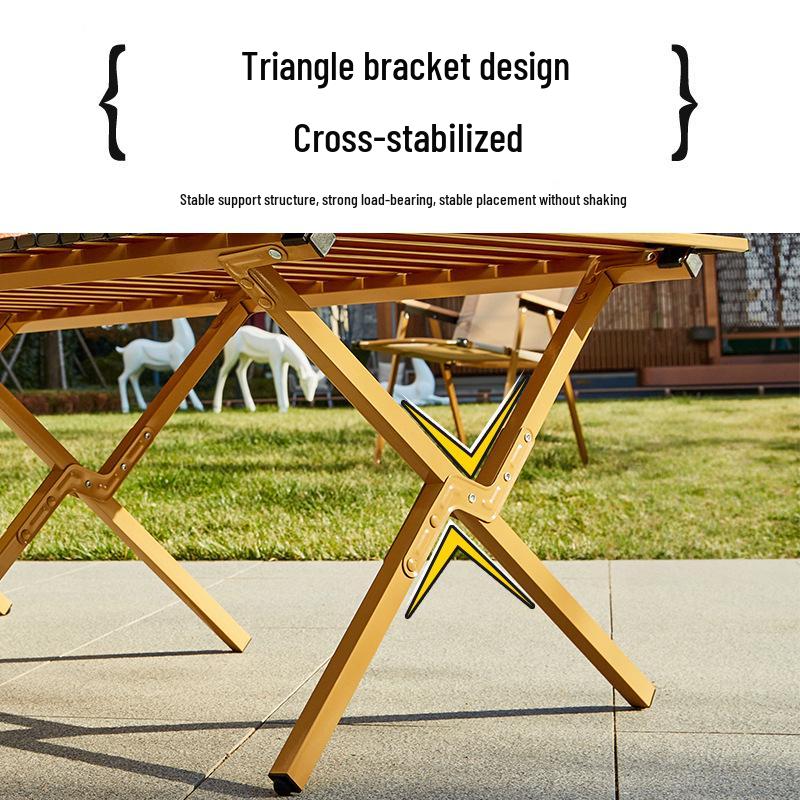 1.5m X-Type Folding Outdoor Table & Chair Set for Picnic, Camping, BBQ - Carbon Steel